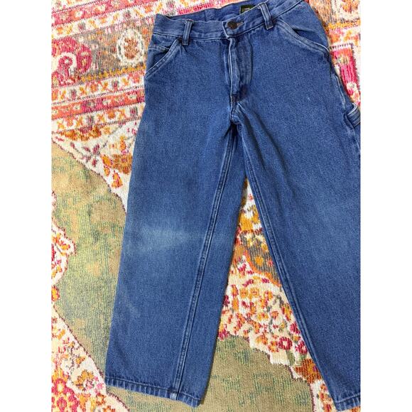 Kids Vintage Eddie Bauer Carpenter Cargo Straight Leg Jeans - Picture 5 of 6